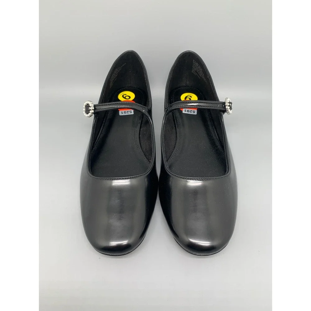 J.Crew Mary Jane Black Patent Flats CA766 Women's Sz 9